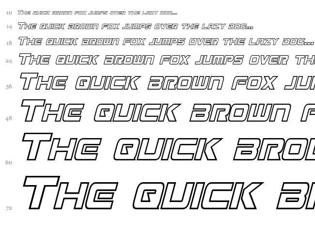 Mission GT-R font waterfall